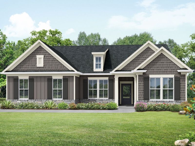 Representative exterior photo of a completed home built from the The Rosewood by My Home Communities in Legends at Old Monroe, Monroe, GA (Image 2).