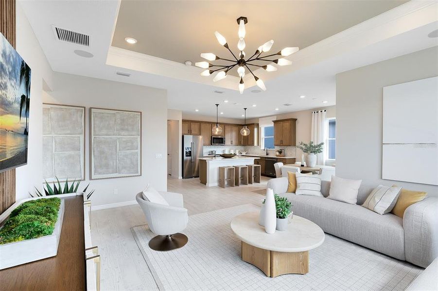 Furnished interior view inside a new home in The Landings at Live Oak Lake, St. Cloud (Image 17). Furnished interior view inside a new home in The Landings at Live Oak Lake, St. Cloud (Image 17).