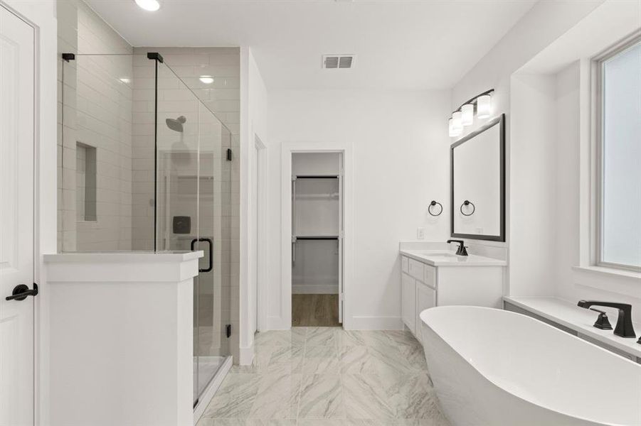 Furnished interior view inside a new home in Trails at Cottonwood Creek, Rowlett (Image 8). Furnished interior view inside a new home in Trails at Cottonwood Creek, Rowlett (Image 8).