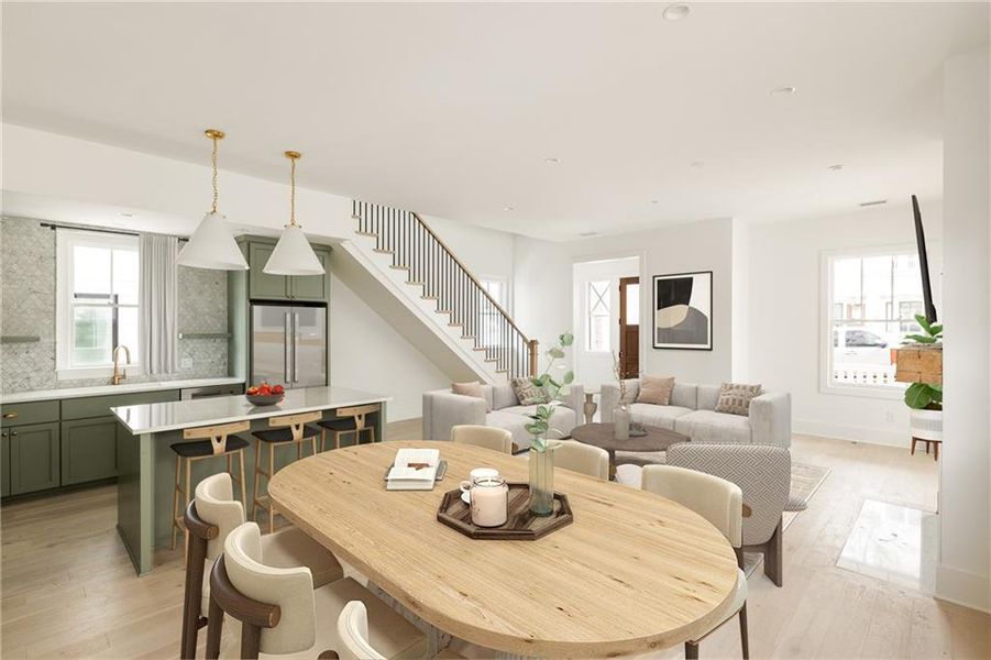 Furnished interior view inside a new home in , Chattahoochee Hills (Image 3). Furnished interior view inside a new home in , Chattahoochee Hills (Image 3).