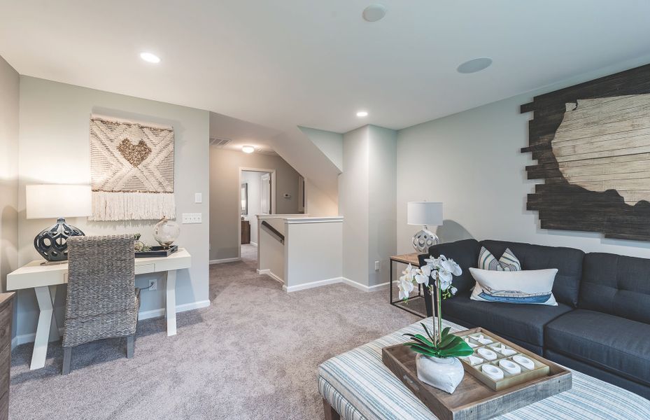 Escape to the upstairs loft for movie nights