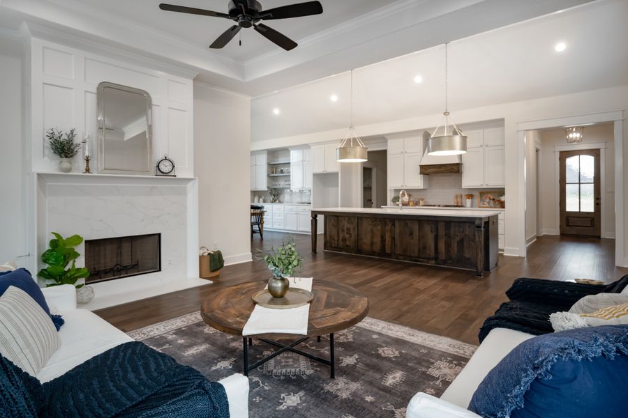 Furnished interior view inside a new home in Greens Prairie Reserve, College Station (Image 36). Furnished interior view inside a new home in Greens Prairie Reserve, College Station (Image 36).