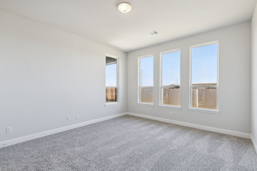 Representative unfurnished interior of a home built from the Barcelona II by Megatel Homes in Bellagio, Forney (Image 14). Representative unfurnished interior of a home built from the Barcelona II by Megatel Homes in Bellagio, Forney (Image 14).