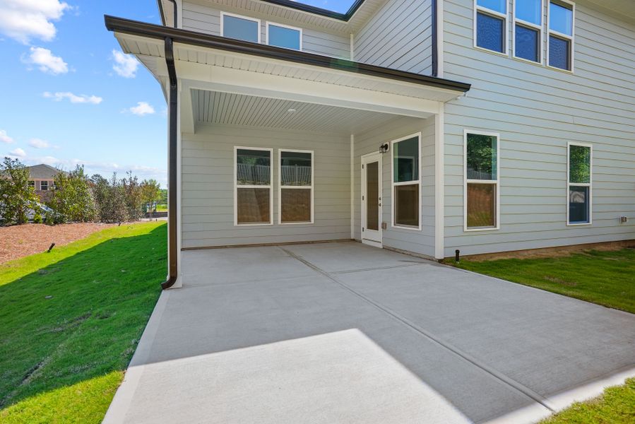 Exterior details and patio area of a home in Elmbrook, Indian Trail (Image 36). Exterior details and patio area of a home in Elmbrook, Indian Trail (Image 36).