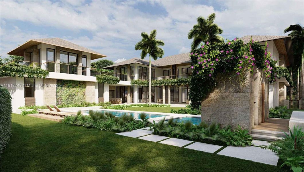 Exterior details and patio area of a home in , Coral Gables (Image 21).