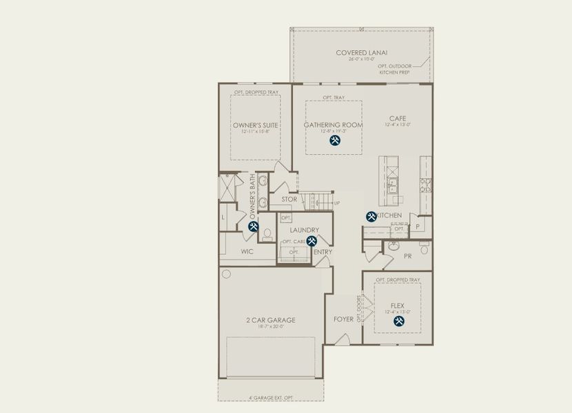 2D floor plan layout for the Whitestone by Pulte Homes in Murray Farms, Middleburg, FL (Image 4). 2D floor plan layout for the Whitestone by Pulte Homes in Murray Farms, Middleburg, FL (Image 4).