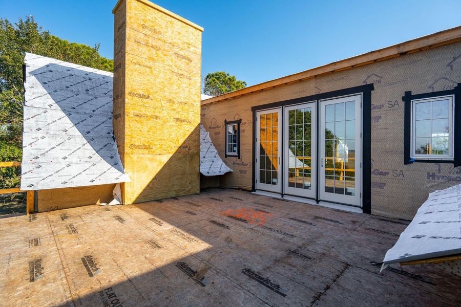Exterior details and patio area of a home in , Sullivan's Island (Image 3). Exterior details and patio area of a home in , Sullivan's Island (Image 3).
