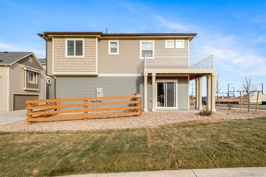 Exterior details and patio area of a home in , Commerce City (Image 19).