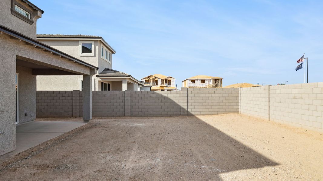 Exterior details and patio area of a home in Apache Farms, Buckeye (Image 23).