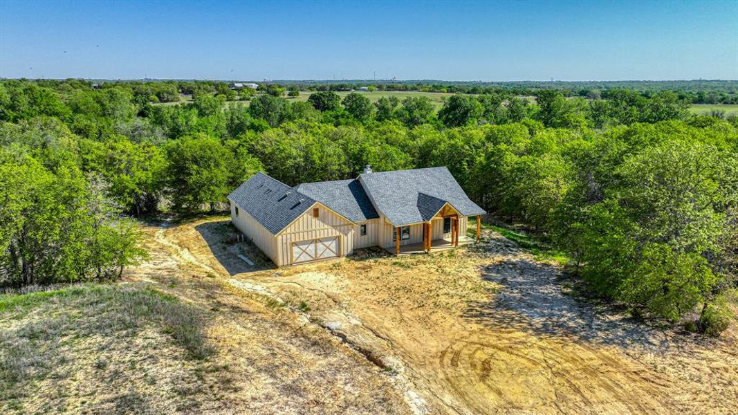 Bird's eye view with a forest view Bird's eye view with a forest view
