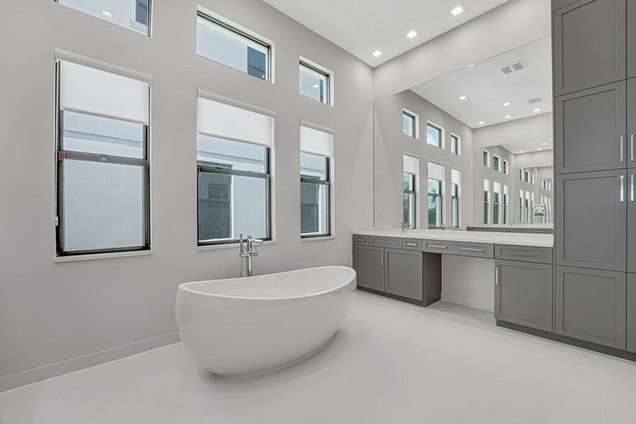 Furnished interior view inside a new home in Apex at Avenir, Palm Beach Gardens (Image 27). Furnished interior view inside a new home in Apex at Avenir, Palm Beach Gardens (Image 27).