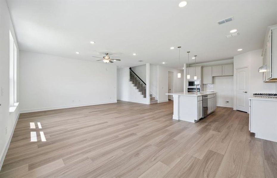 Open-concept living areas