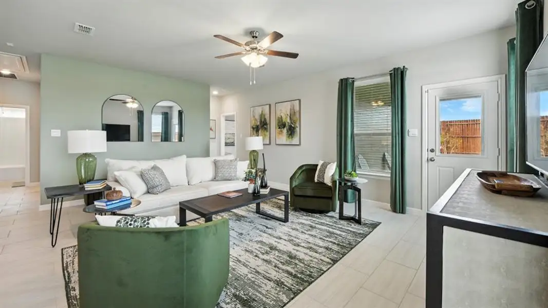 Furnished interior view inside a new home in Monarch at the Meadows, Ponder (Image 29). Furnished interior view inside a new home in Monarch at the Meadows, Ponder (Image 29).