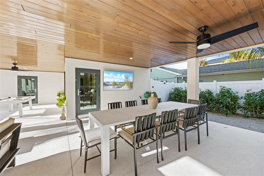 Exterior details and patio area of a home in , Sarasota (Image 43).