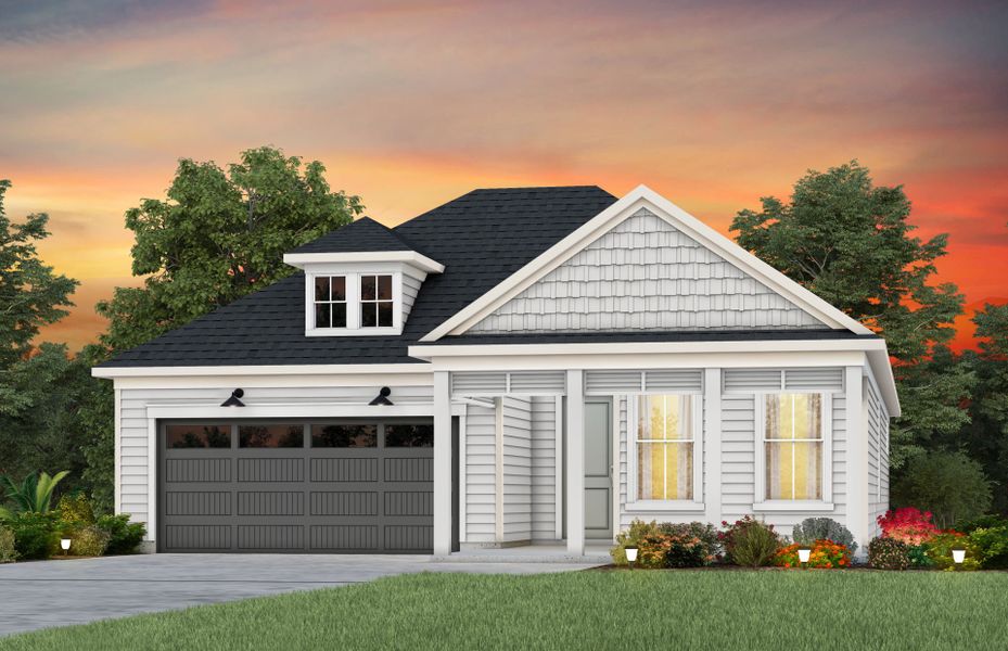 Front exterior of a new home in Kinsdale, Lancaster, SC, highlighting curb appeal (Image 22).