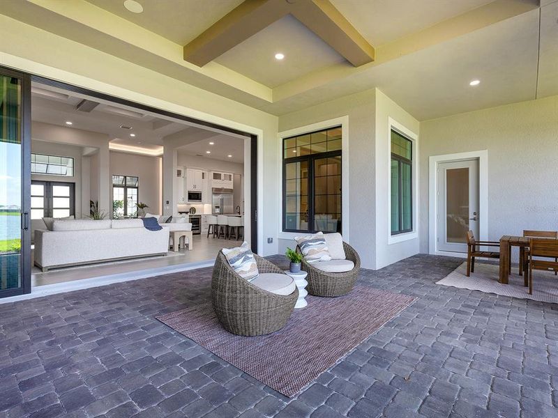 Exterior details and patio area of a home in , Sarasota (Image 40).