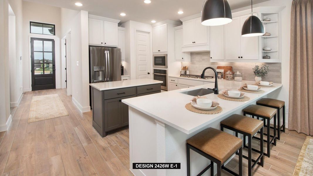 Furnished interior view inside a new home in Lariat 45', Liberty Hill (Image 4).