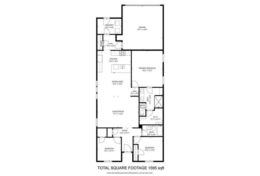 2D floor plan layout of this home in The Overlook, Fort Worth, TX (Image 5).