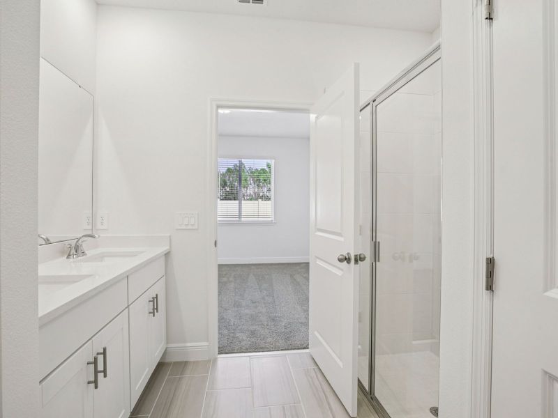 Furnished interior view inside a new home in Cyrene at Minneola - Villas, Minneola (Image 9).