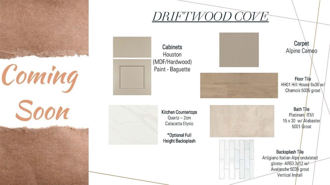 Sample of building materials used in homes in Grand Mason Crossing, Katy (Image 3). Sample of building materials used in homes in Grand Mason Crossing, Katy (Image 3).