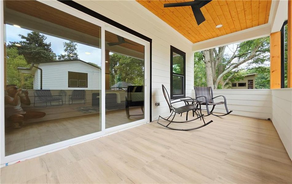 Exterior details and patio area of a home in , Atlanta (Image 25).