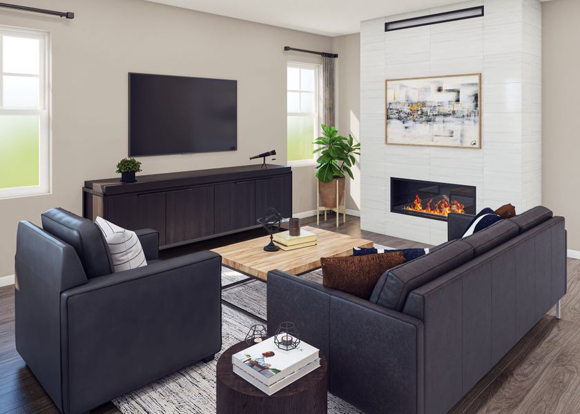 Representative furnished interior of a home built from the 3508 by Tri Pointe Homes in The Aurora Highlands, Aurora (Image 15).