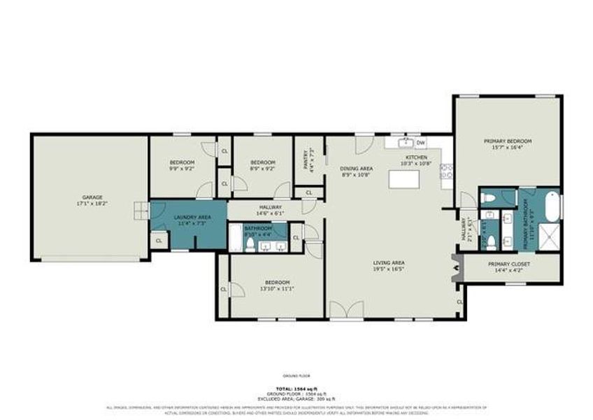 2D floor plan layout of this home in , Waco, GA (Image 4).