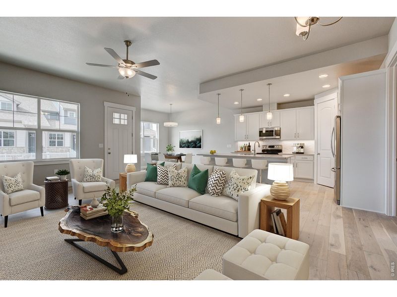 Furnished interior view inside a new home in Country Farms Village - The Cottages, Windsor (Image 8). Furnished interior view inside a new home in Country Farms Village - The Cottages, Windsor (Image 8).