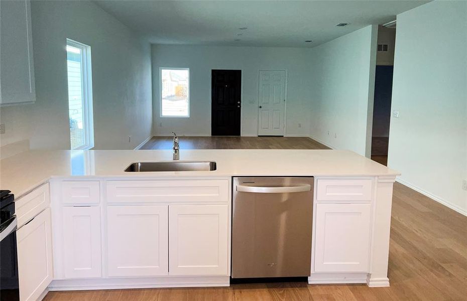 Open-concept throughout main living areas *actual home