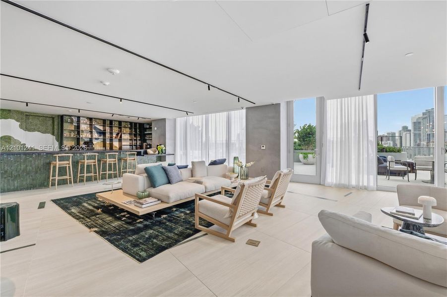 Furnished interior view inside a new home in , Miami (Image 6). Furnished interior view inside a new home in , Miami (Image 6).