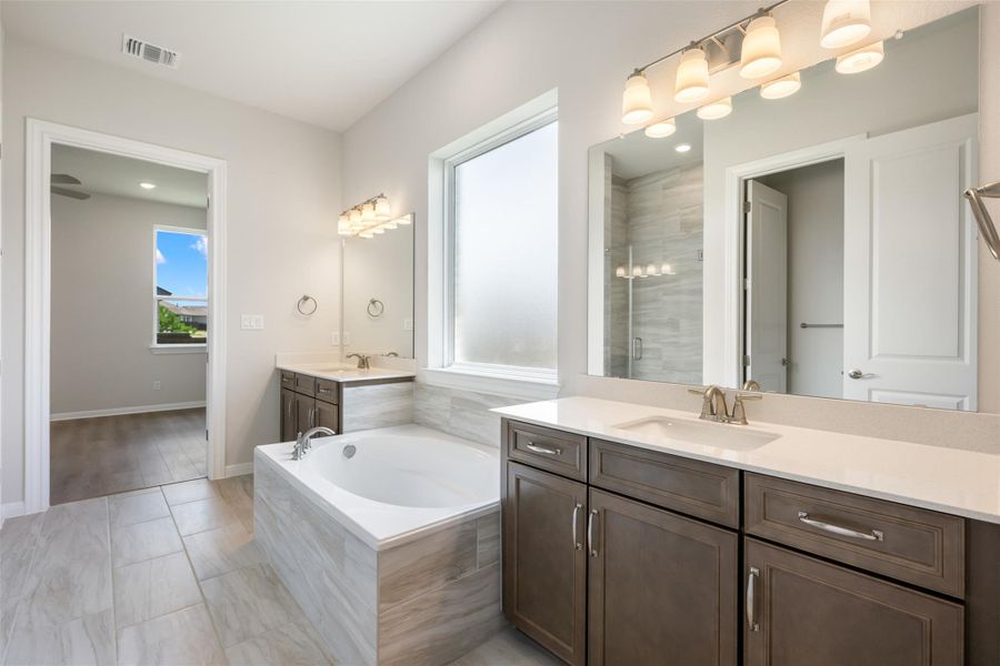 Furnished interior view inside a new home in The Trails at Carmel, Pflugerville (Image 13).