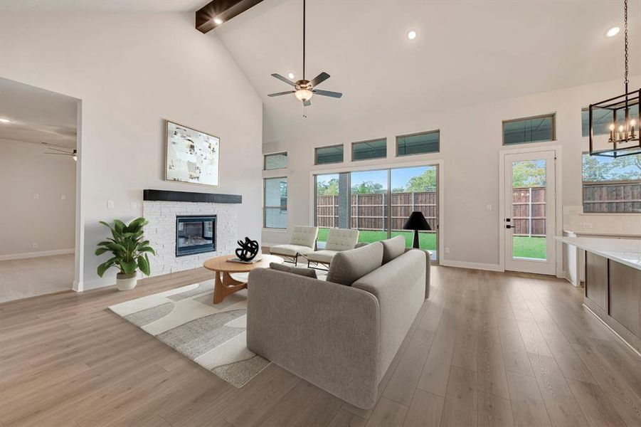 Furnished interior view inside a new home in Northshore at Lakewood Village - Garden Series, Lakewood Village (Image 6). Furnished interior view inside a new home in Northshore at Lakewood Village - Garden Series, Lakewood Village (Image 6).