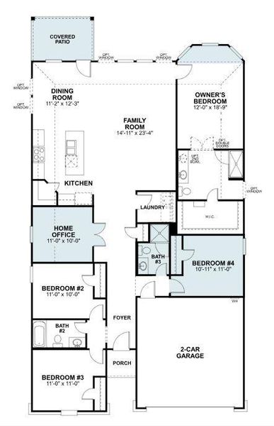 2D floor plan layout of this home in Marble Creek Crossing, Austin, TX (Image 2). 2D floor plan layout of this home in Marble Creek Crossing, Austin, TX (Image 2).