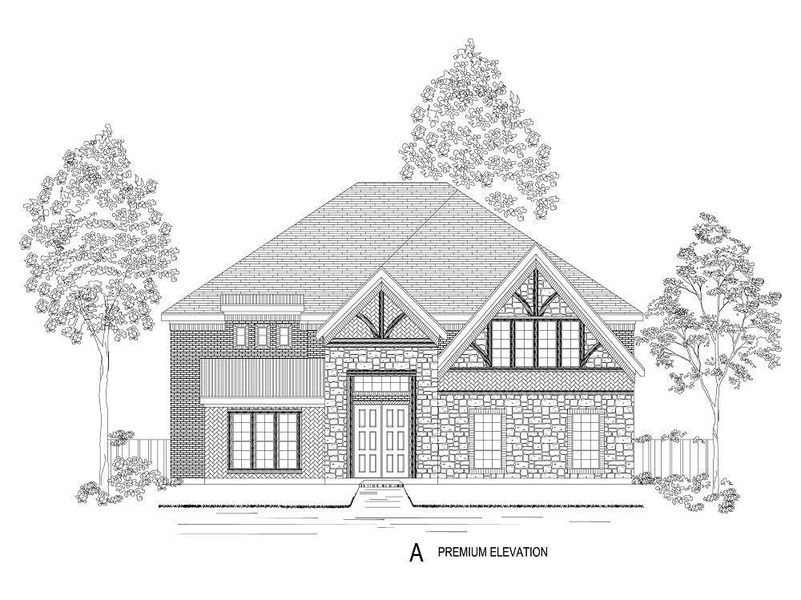 Representative exterior photo of a completed home built from the Emerald R (w/Media) by First Texas Homes in Collinsbrook Farm, Frisco, TX (Image 2). Representative exterior photo of a completed home built from the Emerald R (w/Media) by First Texas Homes in Collinsbrook Farm, Frisco, TX (Image 2).