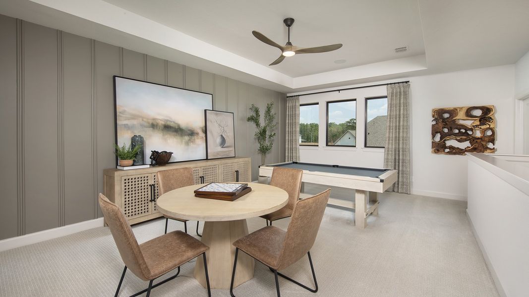 Representative furnished interior of a home built from the 4941B by Perry Homes in Palmera Ridge 70', Leander (Image 9). Representative furnished interior of a home built from the 4941B by Perry Homes in Palmera Ridge 70', Leander (Image 9).