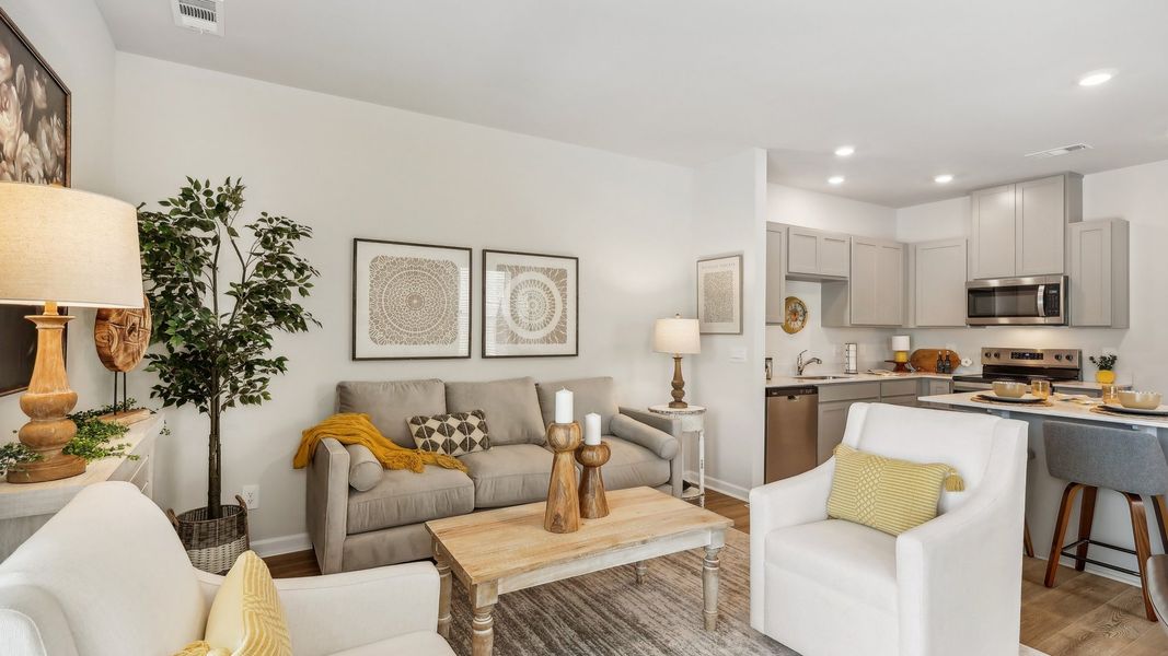 Representative furnished interior of a home built from the FRANKLIN by D.R. Horton in Campbell Place, Lebanon (Image 5).