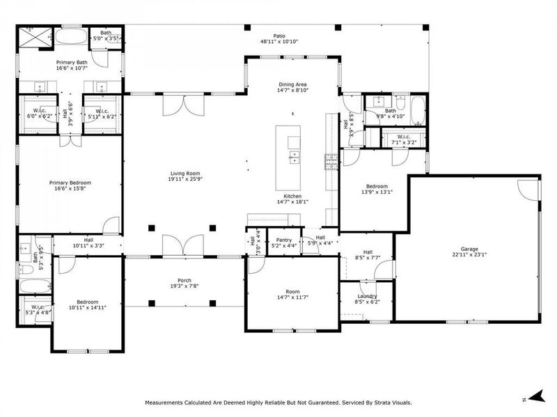 Each room thoughtfully laid out with a generous amount of space. Home is 3715 sq ft including porches and garage and has 10 ft ceilings throughout except for living room.