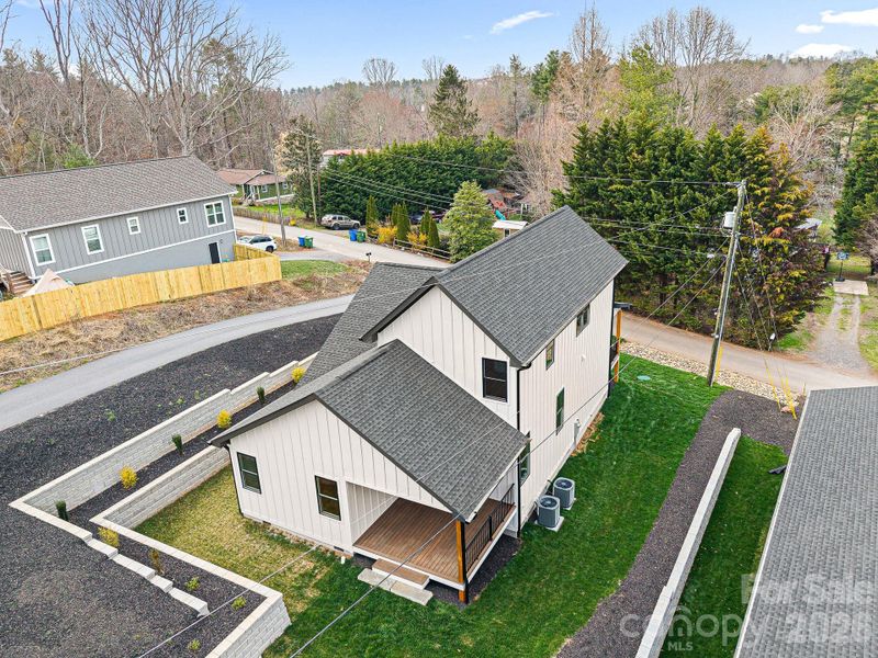 Exterior details and patio area of a home in , Asheville (Image 27). Exterior details and patio area of a home in , Asheville (Image 27).