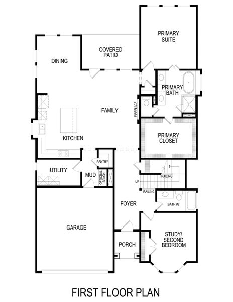 2D floor plan layout for the Edgestone F by First Texas Homes in Solterra, Mesquite, TX (Image 4).