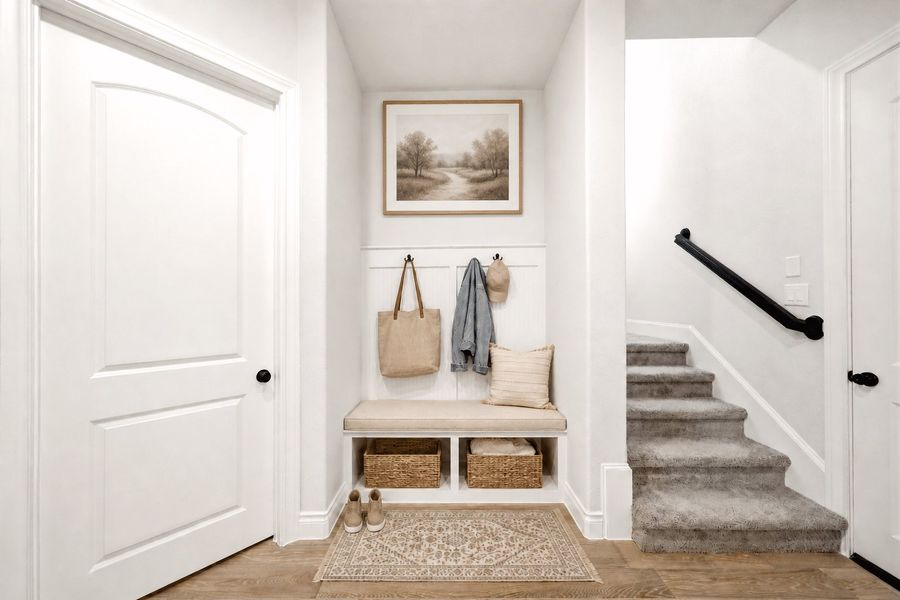 Furnished interior view inside a new home in Bridgeland 60′, Cypress (Image 11).