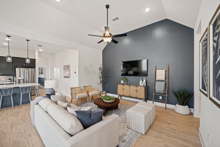 Representative furnished interior of a home built from the Tanlay – Chateau Collection by Chesmar Homes in Jordan Ranch, Pattison (Image 3). Representative furnished interior of a home built from the Tanlay – Chateau Collection by Chesmar Homes in Jordan Ranch, Pattison (Image 3).