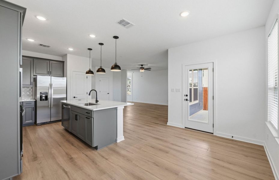 Furnished interior view inside a new home in Santa Rita Ranch, Liberty Hill (Image 7).