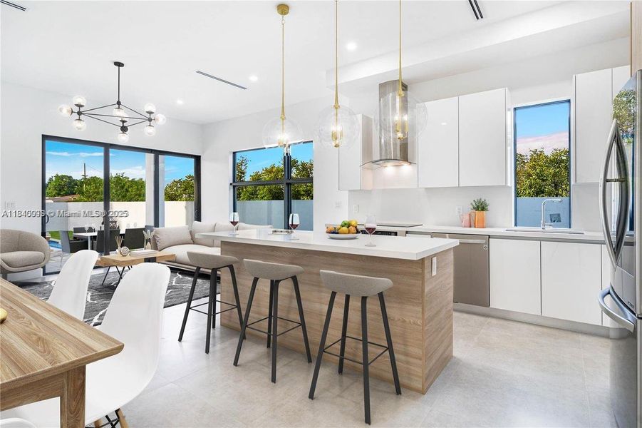 Furnished interior view inside a new home in , Miami (Image 6).