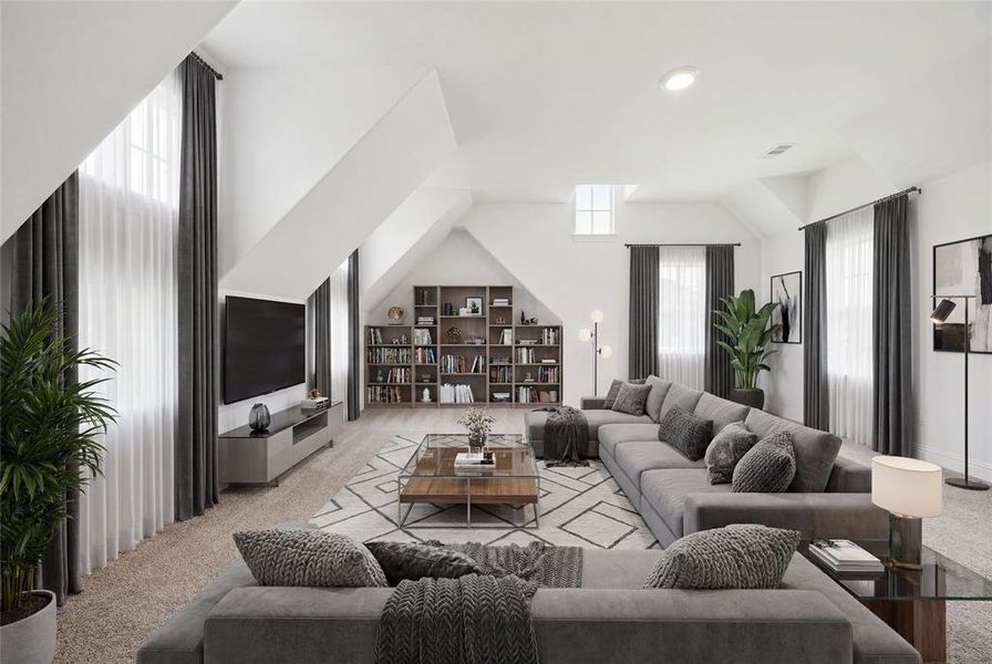 Furnished interior view inside a new home in Dominion of Pleasant Valley, Wylie (Image 12).
