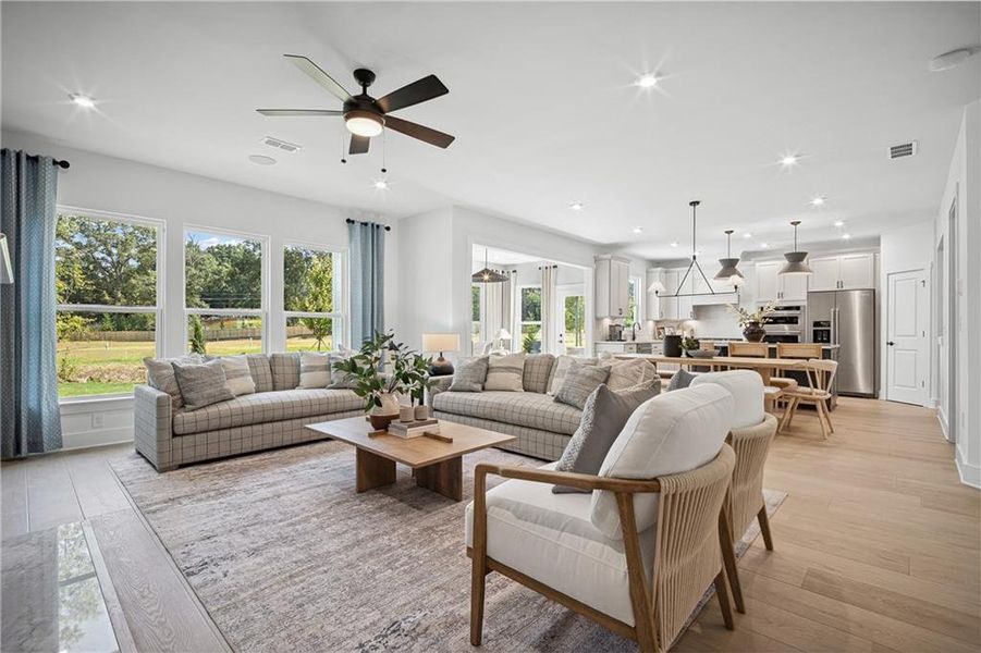 Furnished interior in a model home at Rose Creek in Cumming (Image 20).