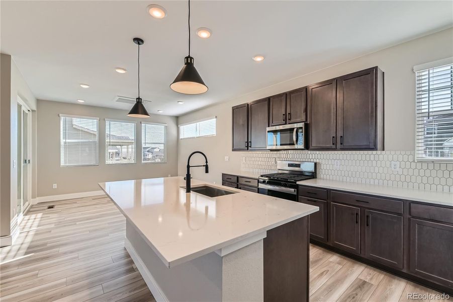 Quartz counters throughout