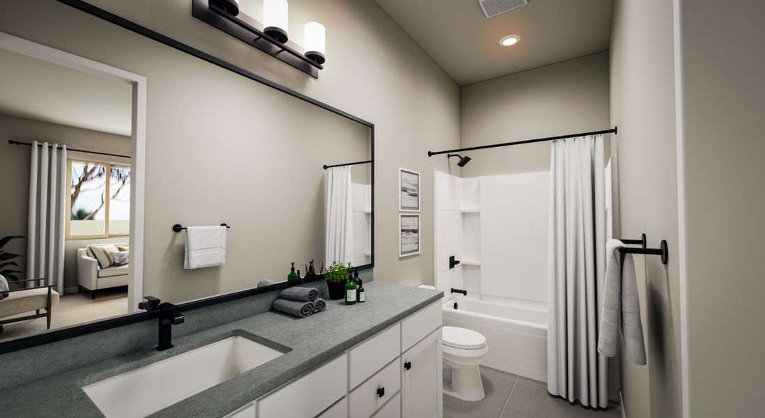 Representative furnished interior of a home built from the Dahlia Plan 5006 by Tri Pointe Homes in Soleo, San Tan Valley (Image 17).
