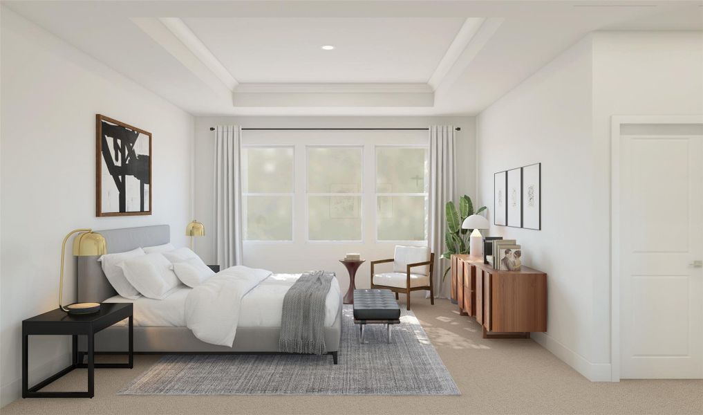 Spacious primary suite (*Artist rendering used for illustration purposes only.)