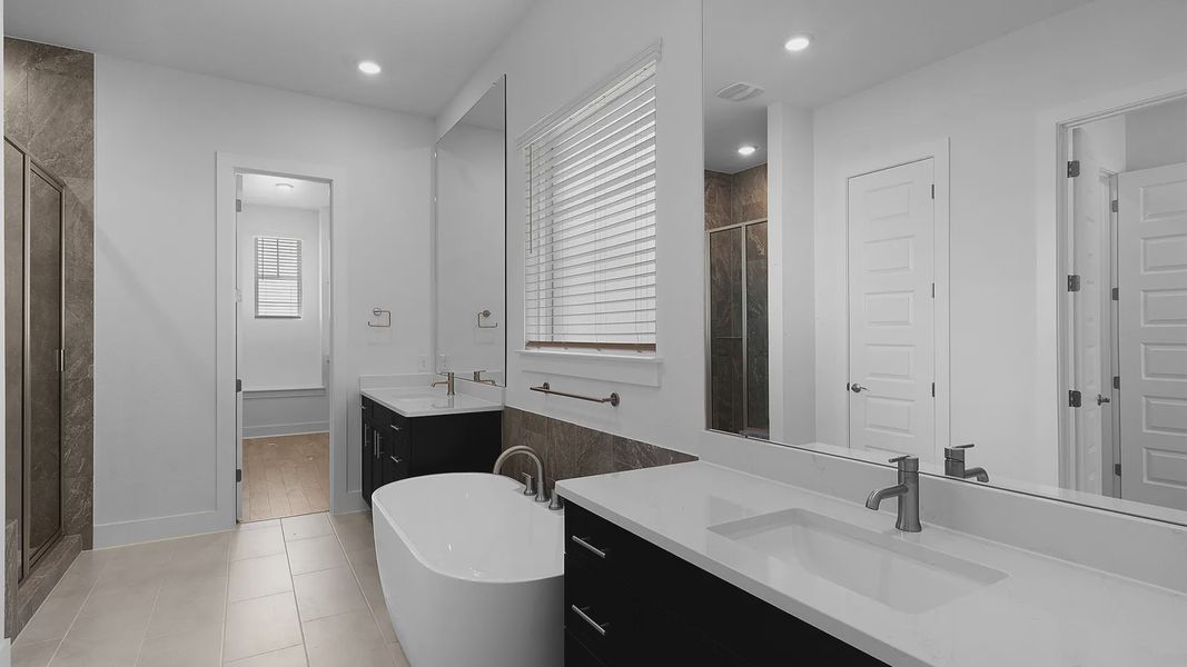 Furnished interior view inside a new home in Lariat, Liberty Hill (Image 8).