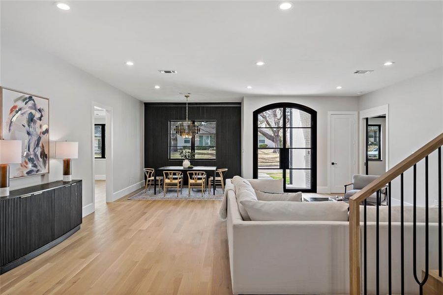 Living room toward front of home